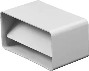 Air duct flat channel connector with backdraft damper AWENTA KP204-22 60×204 mm