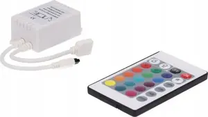 LED strip controller Prescot PR-RGB-72-24K-IR, RGB, infrared remote, 72W, 24V
