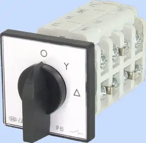 Industrial Rotary Switch Elektromet 3P 40A Star-Delta IP65 with mounting plate (924011)