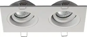 Recessed downlight Zuma Line Chuck DL2 Square 20068-WH-N, 2x50W GU10, white