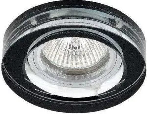 Встраиваемый галогенный светильник GREENLUX Faroform Crystal Black-R FF002011.0 MR16 1x50W GU5.3, прозрачный/черный