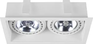 Recessed ground light NOWODVORSKI MOD 9412 — white finish, recessed cube fixture