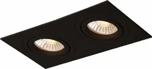 Recessed ceiling light Light Prestige Metis 2 black – 2-lamp fixture, model LP-2780/2RS BK