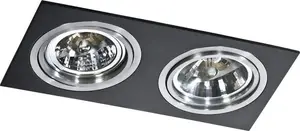 Recessed rectangular floor/ground light Azzardo SIRO 2 AZ0772 black