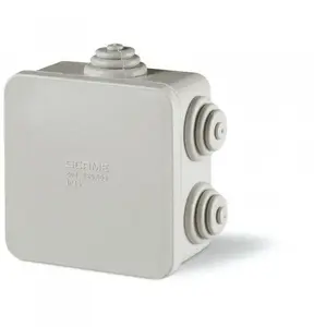 Installation junction box Scame Scabox 80×80×40 mm with 6 cable glands (model 680.003)