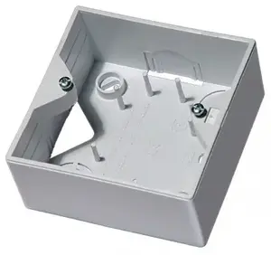 Розетка Ospel PNP-AG/00 — белая, IP20, 82×82×37 мм