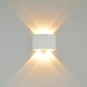 Wall light Italux Ortelo OWL-6650-2-WH-3K — outdoor wall sconce IP54, 4×4W LED 3000K, white