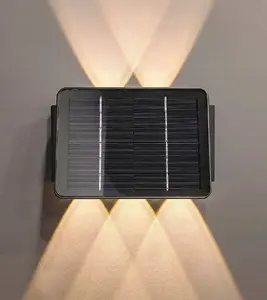 Wall light Lumax LGS522N solar wall lamp 5×1.5W 70 lm 3.7V 1500mAh IP54 black