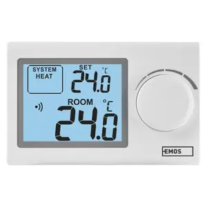 Thermostat EMOS P5614, wireless 868 MHz, LCD, battery AAA 1.5V, white