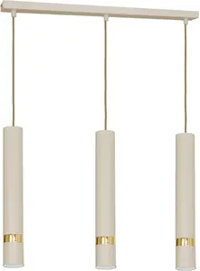 Подвесной светильник Luminex Reno 9516, 3x8W GU10, бежево-золотой