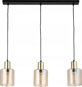 Pakaramā lampa TKKRYWULT Sierra 6666 — 3x15W E27 dzintara/zelta