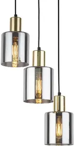 Подвесной светильник TK_LIGHTING Sierra 6663, 3x15W, E27, золото/графит