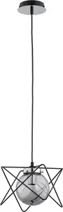 Pakarināma lampa ALFA Sagito 60753 — 1x40W E14, melna/ hroma apdare