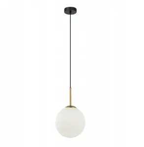 Подвесной светильник Italux Deore PND-5578-1S-BRO-BK — 1x40W E27, бело‑чёрный