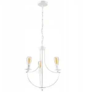 Подвесной светильник LAMKUR Gina модель 45832, 3×60W, цоколь E27, белый