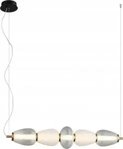 Pendant lamp Italux Gastel PND-74937-5-BK 1x22W LED 3000K 1500 lm white/transparent