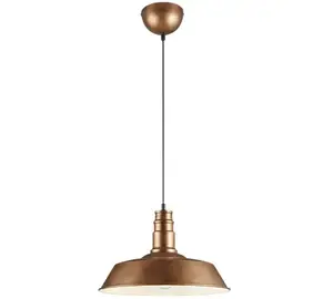 Pakaramais gaismeklis TRIO Will elastīga stiprinājuma E27, vara krāsa, 1×E27, Ø36 cm, H1500 mm, maksimāli 60W