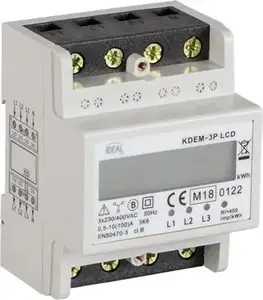 Счётчик электроэнергии Kanlux KDEM-3P (19344) 100A 3x230/400V с дисплеем