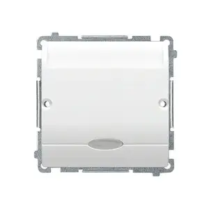 Electrical switch Kontakt-Simon BMWH2.02/11 — white plastic, 250 V AC, 10 A, IP20, 80.5×30 mm