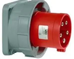 Industrial Panel-Mount Power Plug PCE 63A 5P 400V IP67 POWER TWIST (model 635-6)