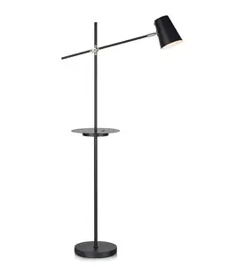 Grīdas lampa Markslojd Linear ar E14 pamatni, 1×E14 līdz 40 W, metāla, melna, 1440×280×650 mm, kabelis 2 m