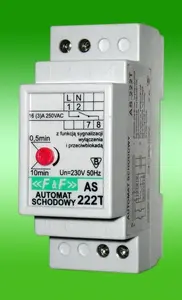 Staircase Time Relay FF AS-222T 240V 10A for DIN rail, 2 modules, IP40