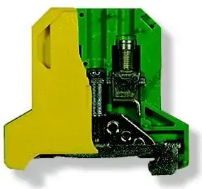 Protective rail connector Simet ZSO 1-6.0 for 6 mm² conductors, green-yellow