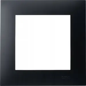 Single-frame wall plate Ospel Szafir R-1Z/33 black metallic — single gang decorative cover