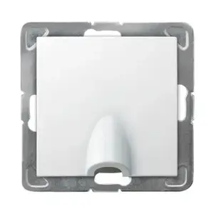 Socket outlet Ospel GPPK-1Y/m/00, white, IP20, 71×71×48 mm