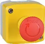 Safety Push-Pull Emergency Stop Cassette Schneider Electric XALK178, 1NC, Yellow, IP65