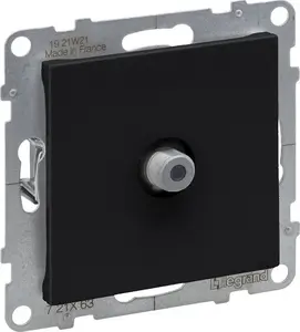 ТВ розетка Legrand SUNO тип F конечная 1,5 дБ черная (модель 721463)