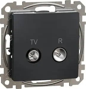 Розетка R/TV SCHNEIDERE Schneider Sedna SDD114471R оконечная 4 дБ черный антрацит