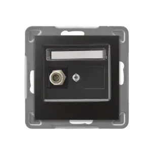 Electrical socket outlet Ospel GPA-1YF/m/50, anthracite, IP20, 71×71×38 mm