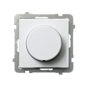 Диммер и выключатель Ospel ŁP-8RL2/m/00, белый, 230 В, IP20, 71×71×50 мм