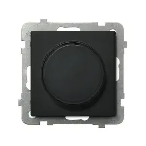 Диммер и выключатель Ospel ŁP-8R/m/33, 230 В, IP20, чёрный, 71×71×50 мм