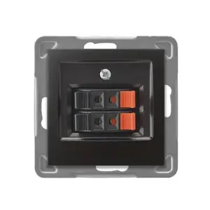 Розетка Ospel GG-2Y/m/50, антрацит, IP20, 71×71×41 мм