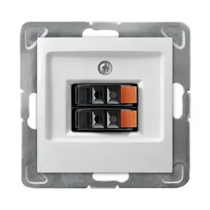 Розетка Ospel GG-2Y/m/00 белая, IP20, 71×71×41 мм