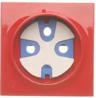 Socket cover Kontakt-Simon DGD1P/AB22 red — protective plate for Simon 54 series