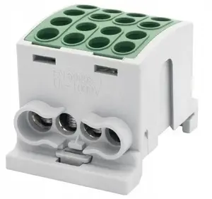 Клеммная колодка Pozostali F-ELEKTRO F2.0369 100A-4 (1x25, 3x16) Al/Cu IP20 зелёная