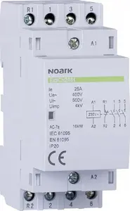 Contactor Noark Ex9CH25 40A 230V 50/60Hz model 102412 for electrical installations