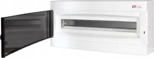 Etipo virsmas kārba ETI Polam ECT 1x24PT-s — 1 rinda, 24 moduļi, caurspīdīgas durvis