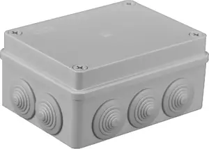 PAWBOL S-BOX 306 герметичная распределительная коробка, серая, IP55, 10 кабельных вводов