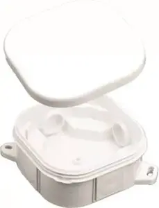 PAWBOL kārbiņa PH 92×92×44 mm IP54 balta, tukša, klik tips (A.0018B)