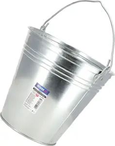 Galvanized Bucket Dedra 12 L, metal construction for general use