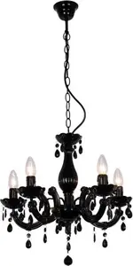 Kulons Zuma Line Magnolia retro melns RLD94016-5B, 5 gaismas vietu lampas