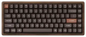 Meklēšanas 75% tastatūra Keychron K2H-F1W — USB, RF Wireless un Bluetooth, QWERTY (angļu), melna/riekstkoka