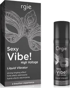 Жидкий вибратор BoT ŻEL-SEXY VIBE! High Voltage — 15 мл портативный интимный массажёр-гель