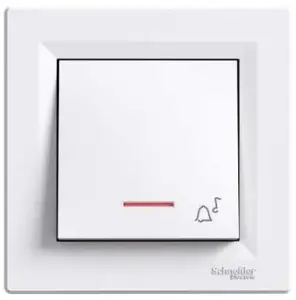 Schneider Electric Asfora illuminated push button for doorbell, white, MPN EPH1700321