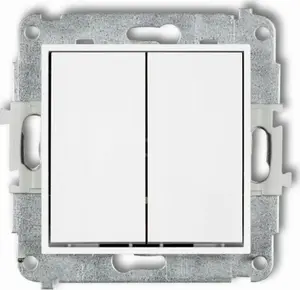 Wall switch Karlik IWP-2 single-pole rocker, white