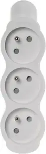 Portable Power Strip EMOS P0300N — 3x Socket with USB, White